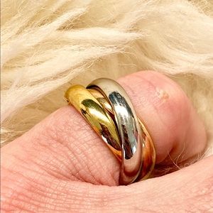 NEW “Tri-Color Rolling Rings” Sz 5